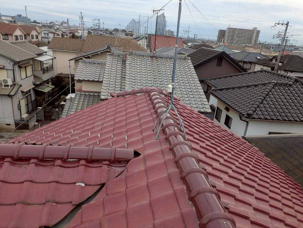 加古川市　丸瓦設置　施工完了